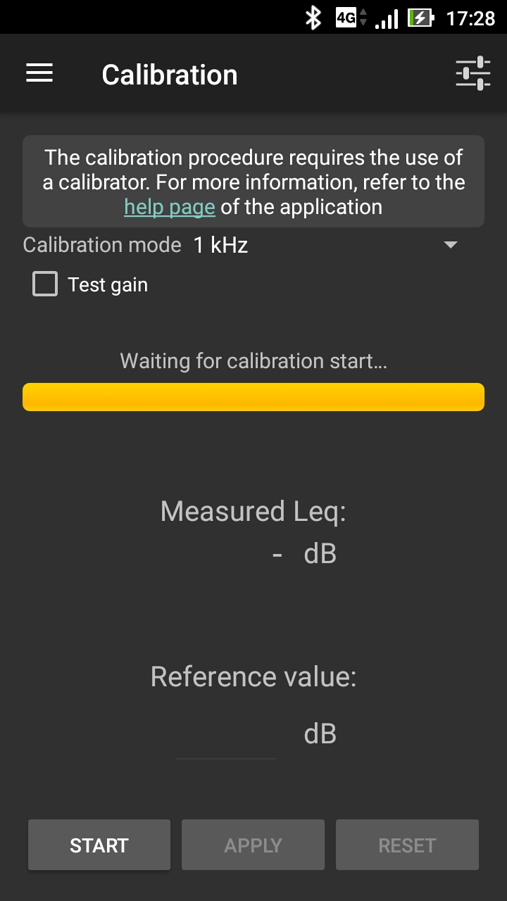 Manual calibration