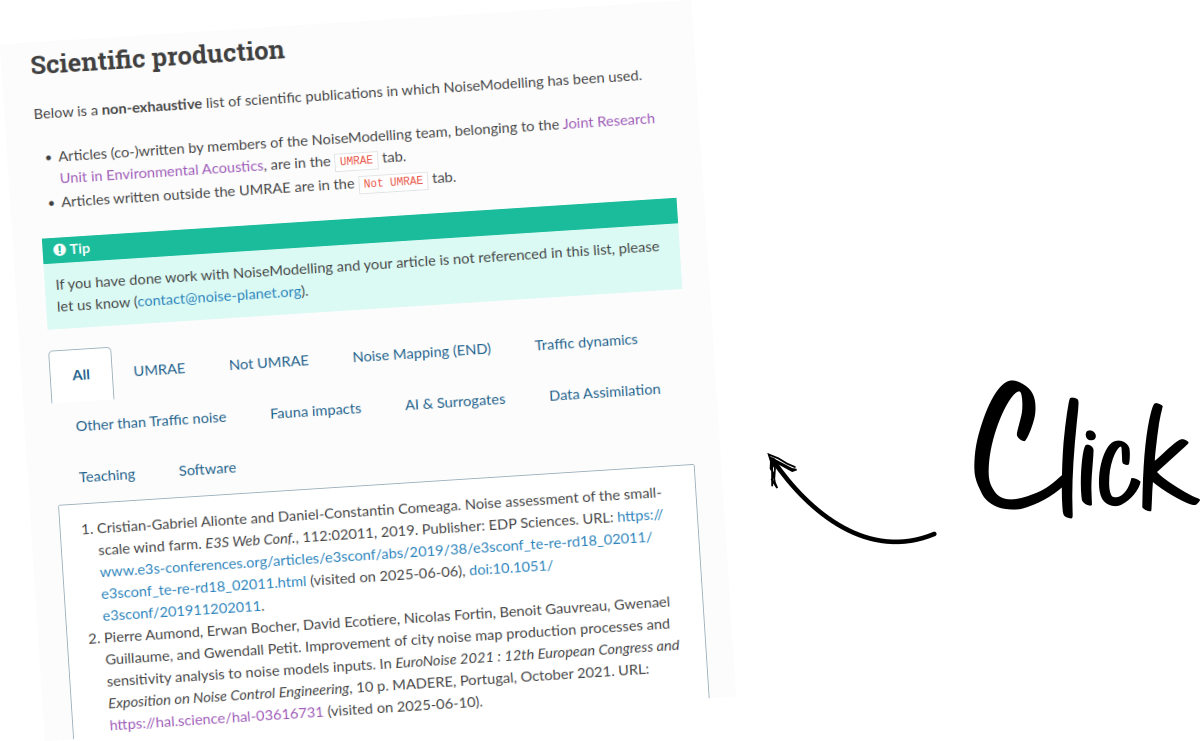 NoiseModelling publications